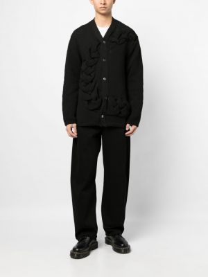 Geflochtener strickjacke mit v-ausschnitt Comme Des Garçons Homme Plus schwarz