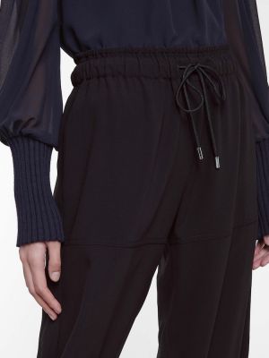 Rovné kalhoty s vysokým pasem Chloã© černé