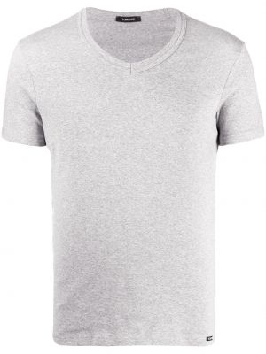 T-shirt mit v-ausschnitt Tom Ford grau