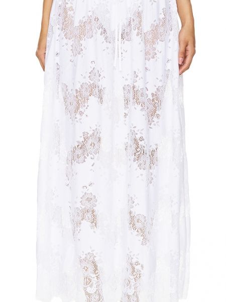 Falda larga transparente Tularosa blanco
