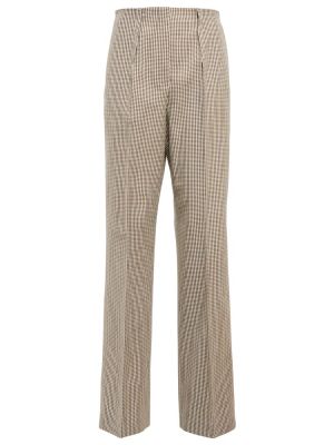 Béžové rovné kalhoty s vysokým pasem Fendi