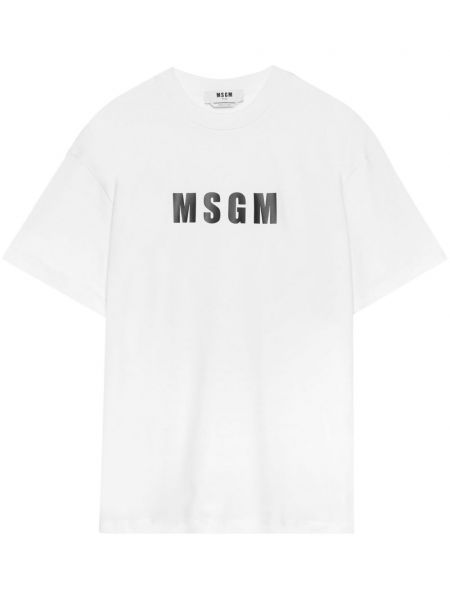 Baskılı pamuk tişört Msgm