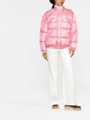 Péřová bunda Alessandra Rich růžová