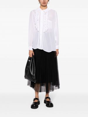 Transparente hemd mit rüschen Comme Des Garçons weiß