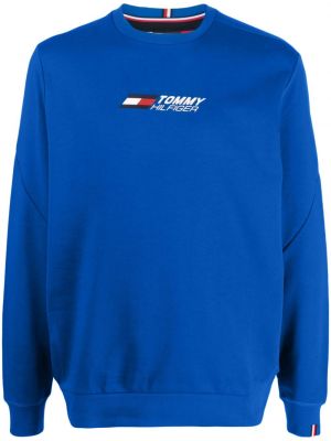 Sweatshirt aus baumwoll mit print Tommy Hilfiger blau