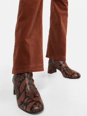 Ankle boots skórzane Aquazzura brązowe