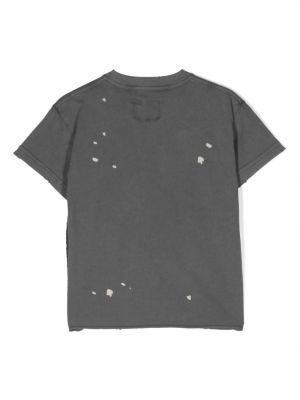 T-shirt di cotone con stampa Nununu grigio
