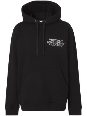 Sudadera con capucha con estampado Burberry negro