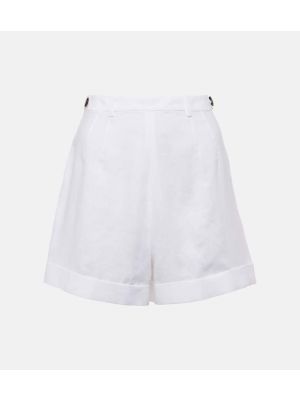 Pantalones cortos de lino Loro Piana blanco