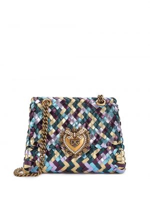 Bolsa con trenzado Dolce & Gabbana azul