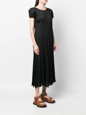 Plisované šaty Issey Miyake Pre-owned černé
