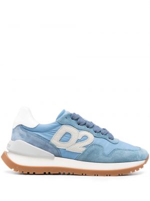 Bőr sneakers Dsquared2 kék