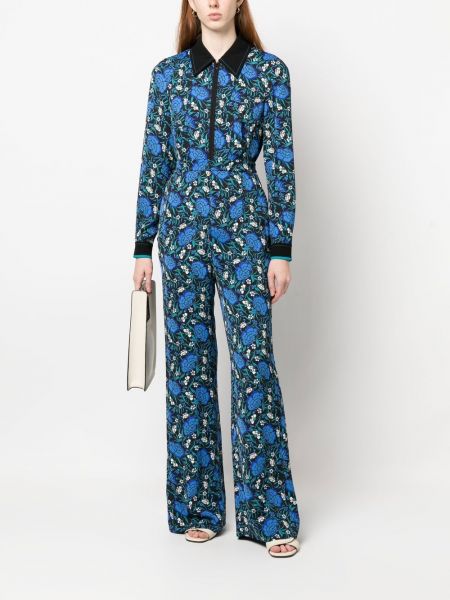 Mustriline lilleline pükskostüüm Dvf Diane Von Furstenberg