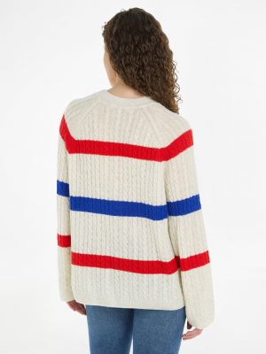 Vlnený vlnený sveter Tommy Hilfiger béžová