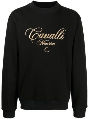 Trykt sweatshirt Roberto Cavalli svart