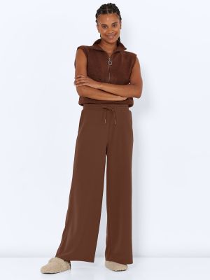 Женские длинные брюки-кюлоты Noisy May, темно коричневый