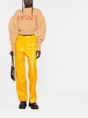 Pull en tricot à imprimé Rotate orange