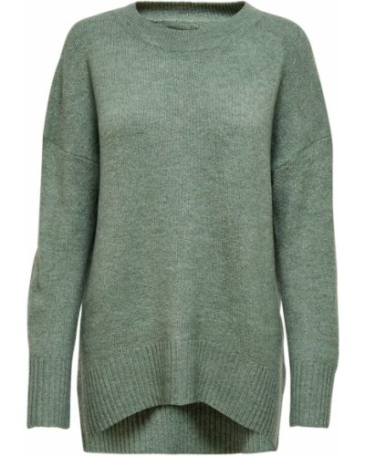 Меланжов пуловер Only зелено