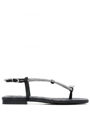 Sandale s kristalima Philipp Plein crna