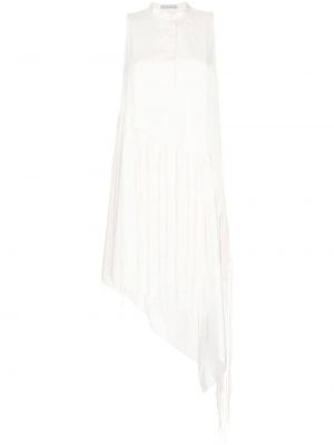 Ασύμμετρη φόρεμα με κρόσσια Palmer//harding λευκό