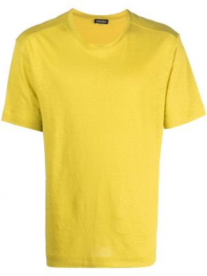 Leinen t-shirt Zegna gelb