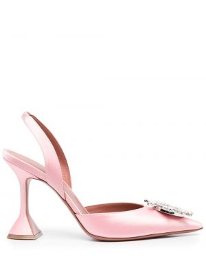 Slingback pumpar med remmar Amina Muaddi rosa