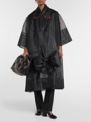 Krátký kabát s mašlí Maison Margiela černý