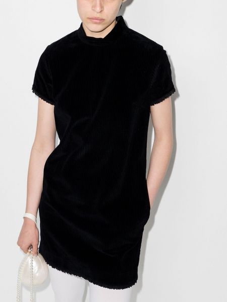 Mini vestido de pana manga corta Marc Jacobs negro