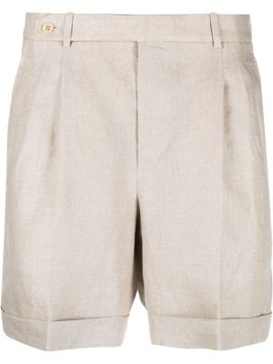 Shorts mit plisseefalten Brioni beige