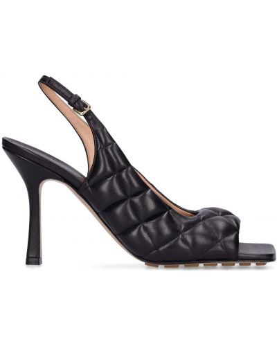 Kožené sandále Bottega Veneta čierna