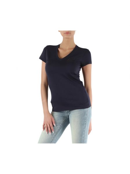 T-shirt mit print mit v-ausschnitt Armani Exchange blau
