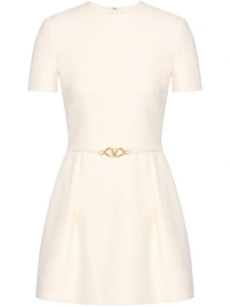 Krepové šaty Valentino Garavani bílé