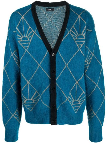 Cardigan en tricot à imprimé Paccbet bleu