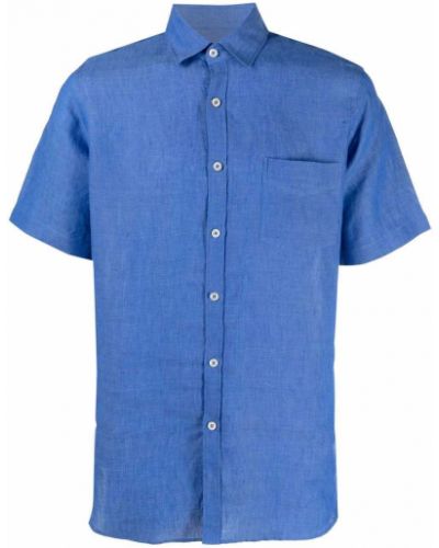 Camisa manga corta Canali azul