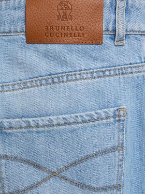 Proste jeansy bawełniane Brunello Cucinelli