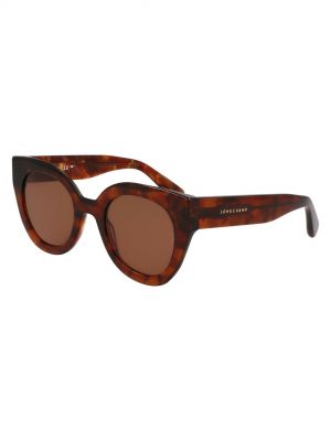 Солнцезащитные очки Longchamp, фактурные коричневые