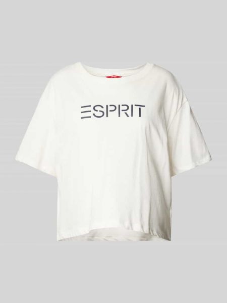 Koszulka z nadrukiem Esprit biała