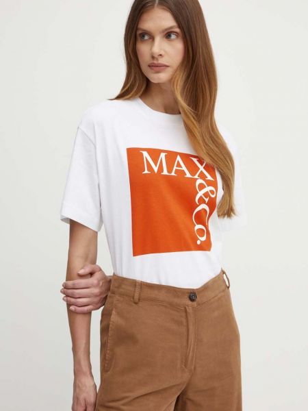 Koszulka bawełniana Max&co. biała