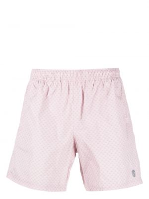 Kratke hlače s printom Alexander Mcqueen ružičasta