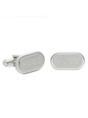 Manšetni gumbi z gumbi Hugo srebrna