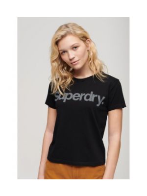 T-shirt basique en coton Superdry noir
