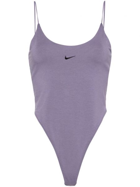 Bodijs ar izšuvumiem džersija Nike violets