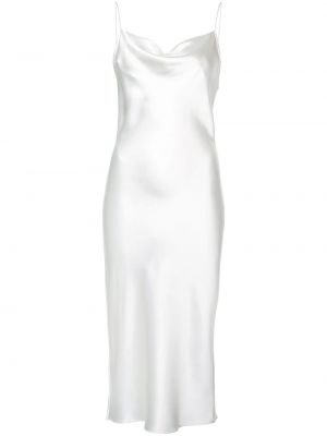 Jedwabna sukienka wieczorowa wieczorowa Fleur Du Mal - biały