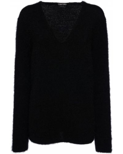 Moherowy sweter Tom Ford czarny
