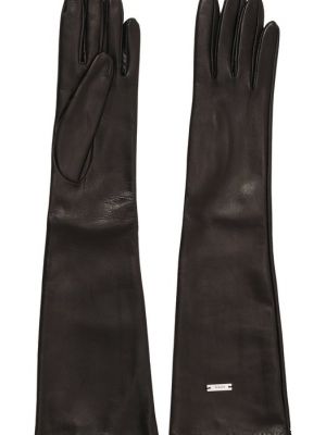 Кожаные перчатки Kiton черные