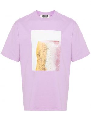 T-shirt à imprimé Msgm violet