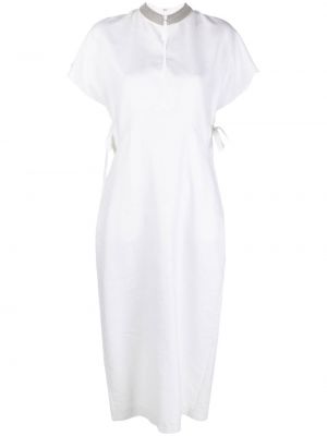 Μίντι φόρεμα Fabiana Filippi λευκό
