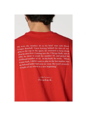 Camiseta Throwback. rojo