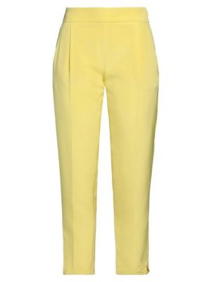 Pantalones de seda de algodón Giambattista Valli amarillo