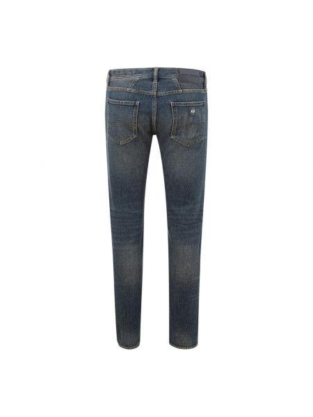 Jeansy skinny slim fit bawełniane z kieszeniami Armani Exchange niebieskie